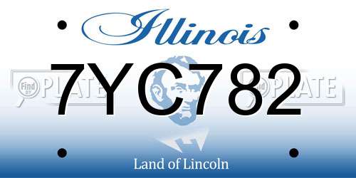 7YC782 Illinois License Plate