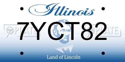 7YCT82 Illinois License Plate