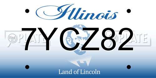7YCZ82 Illinois License Plate