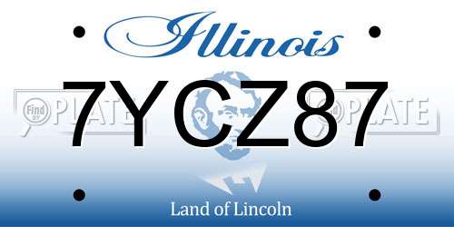 7YCZ87 Illinois License Plate