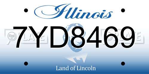 7YD8469 Illinois License Plate