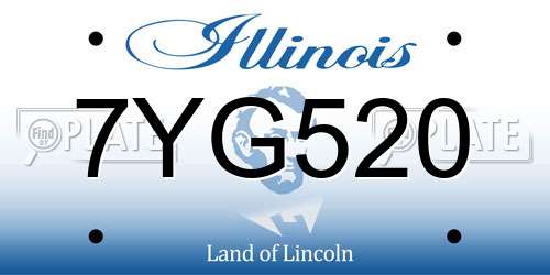 7YG520 Illinois License Plate