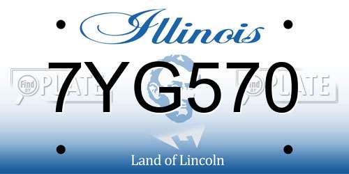 7YG570 Illinois License Plate