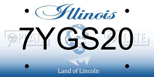 7YGS20 Illinois License Plate