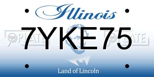 7YKE75 Illinois License Plate