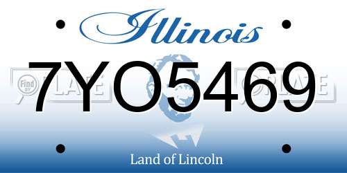 7YO5469 Illinois License Plate