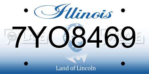 7YO8469 Illinois License Plate