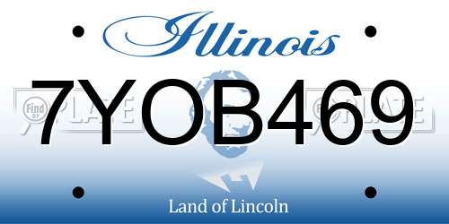 7YOB469 Illinois License Plate