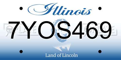 7YOS469 Illinois License Plate