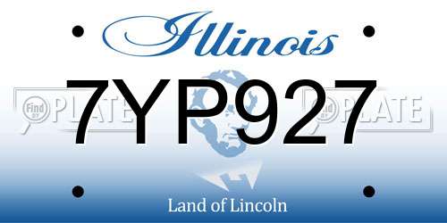 7YP927 Illinois License Plate