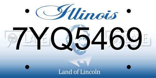 7YQ5469 Illinois License Plate