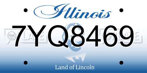 7YQ8469 Illinois License Plate