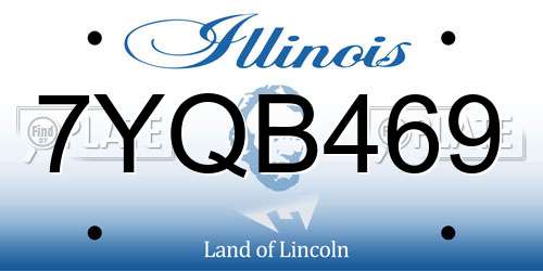 7YQB469 Illinois License Plate