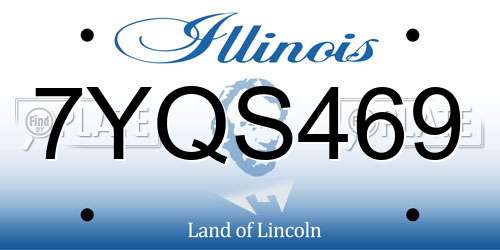 7YQS469 Illinois License Plate