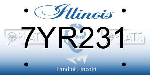 7YR231 Illinois License Plate