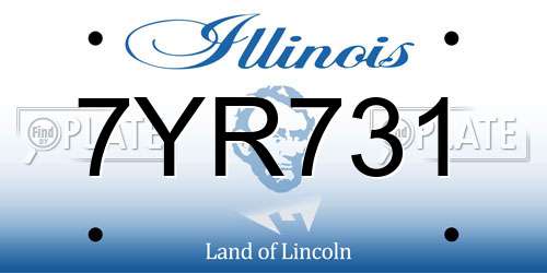 7YR731 Illinois License Plate