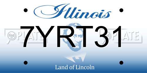 7YRT31 Illinois License Plate