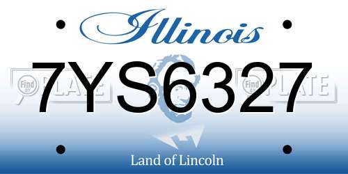 7YS6327 Illinois License Plate