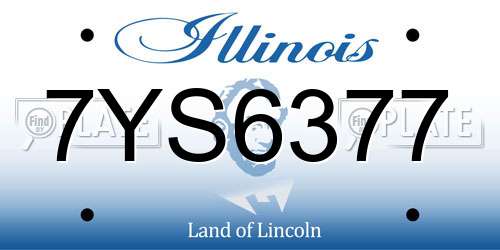 7YS6377 Illinois License Plate