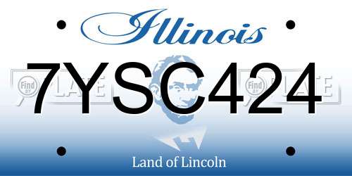 7YSC424 Illinois License Plate