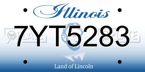 7YT5283 Illinois License Plate