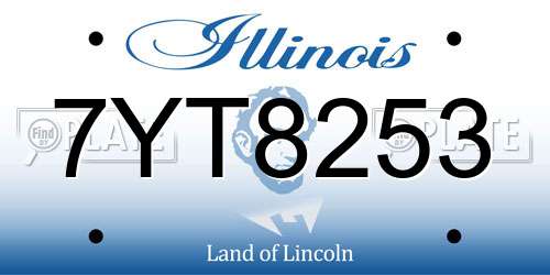 7YT8253 Illinois License Plate