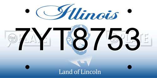 7YT8753 Illinois License Plate