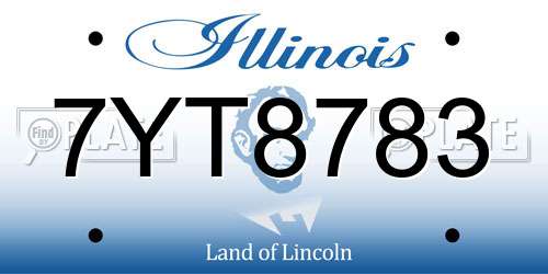 7YT8783 Illinois License Plate