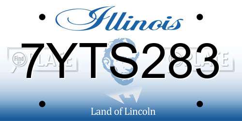 7YTS283 Illinois License Plate