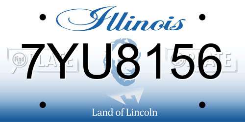 7YU8156 Illinois License Plate