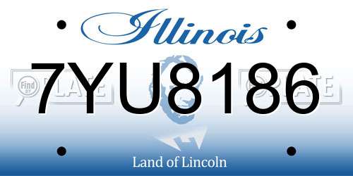 7YU8186 Illinois License Plate