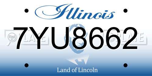 7YU8662 Illinois License Plate