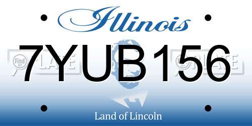 7YUB156 Illinois License Plate