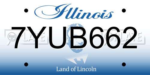 7YUB662 Illinois License Plate