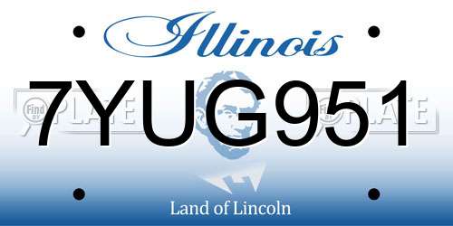 7YUG951 Illinois License Plate