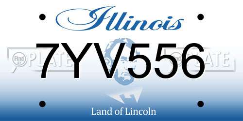 7YV556 Illinois License Plate