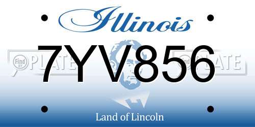 7YV856 Illinois License Plate