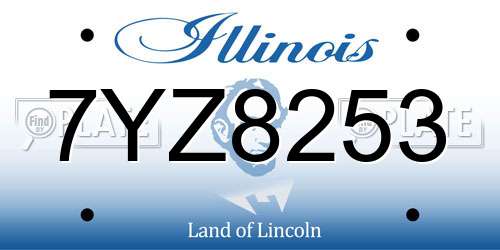 7YZ8253 Illinois License Plate
