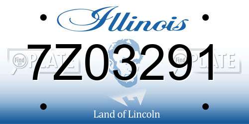 7Z03291 Illinois License Plate