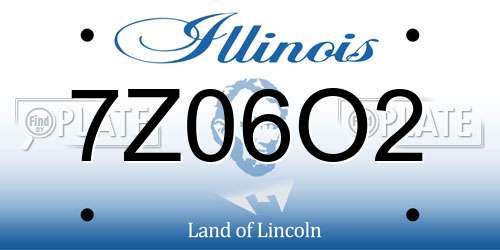 7Z06O2 Illinois License Plate