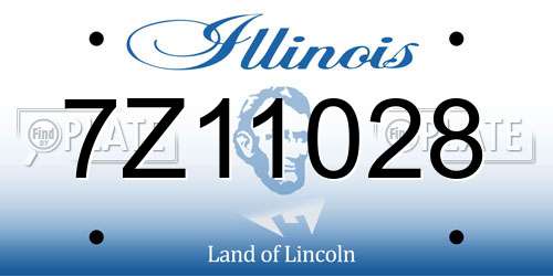 7Z11028 Illinois License Plate