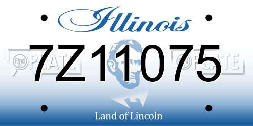 7Z11075 Illinois License Plate