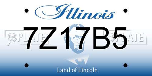 7Z17B5 Illinois License Plate