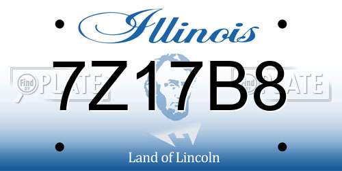7Z17B8 Illinois License Plate