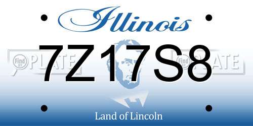 7Z17S8 Illinois License Plate
