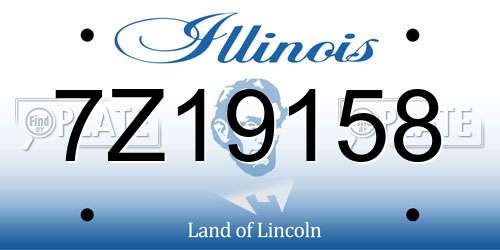 7Z19158 Illinois License Plate