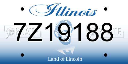 7Z19188 Illinois License Plate