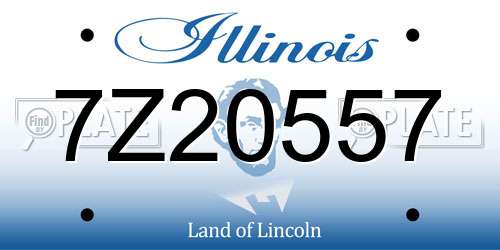 7Z20557 Illinois License Plate