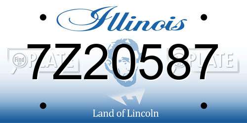 7Z20587 Illinois License Plate