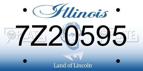 7Z20595 Illinois License Plate